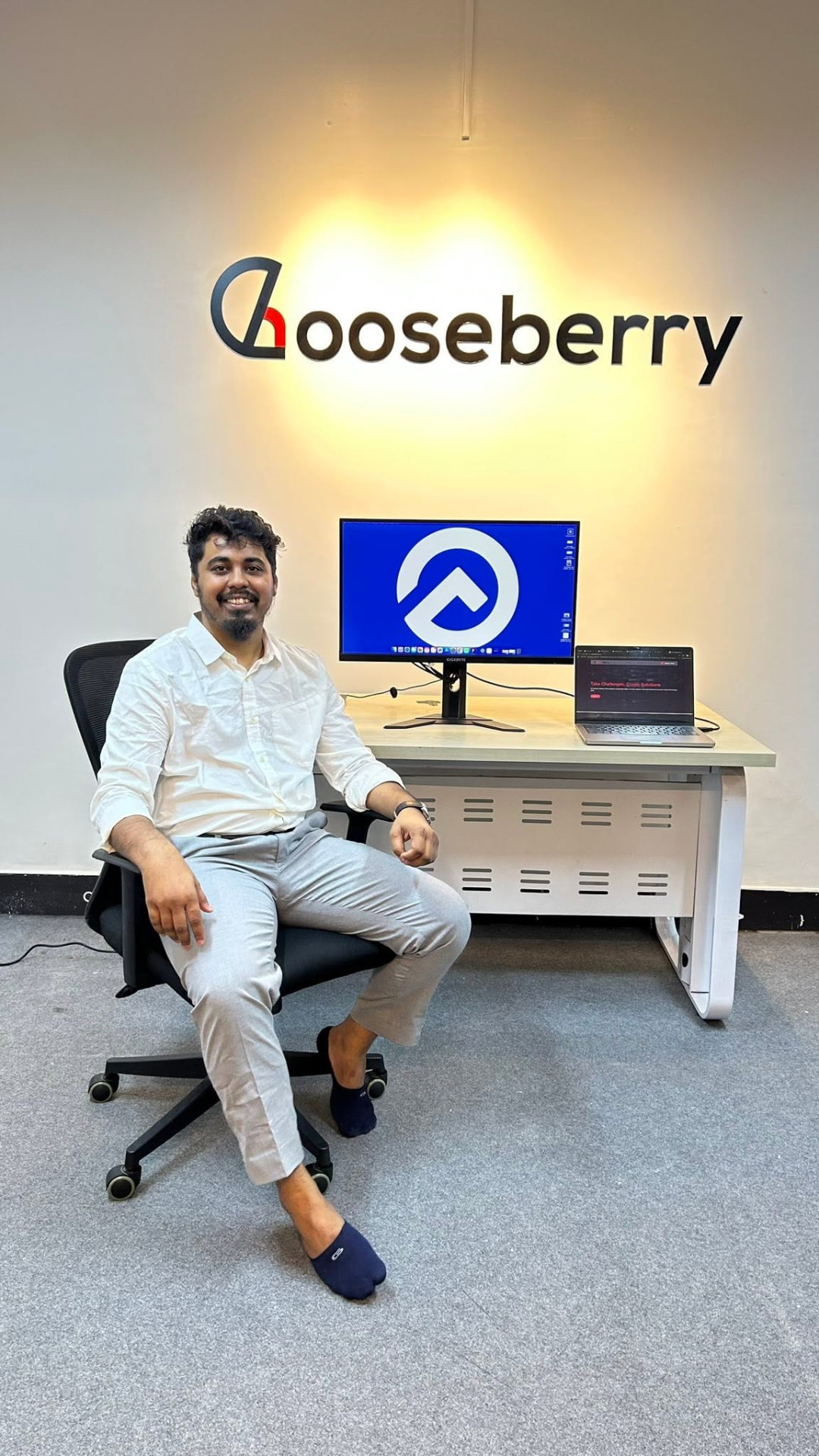Gooseberry team member at the Chittagong office