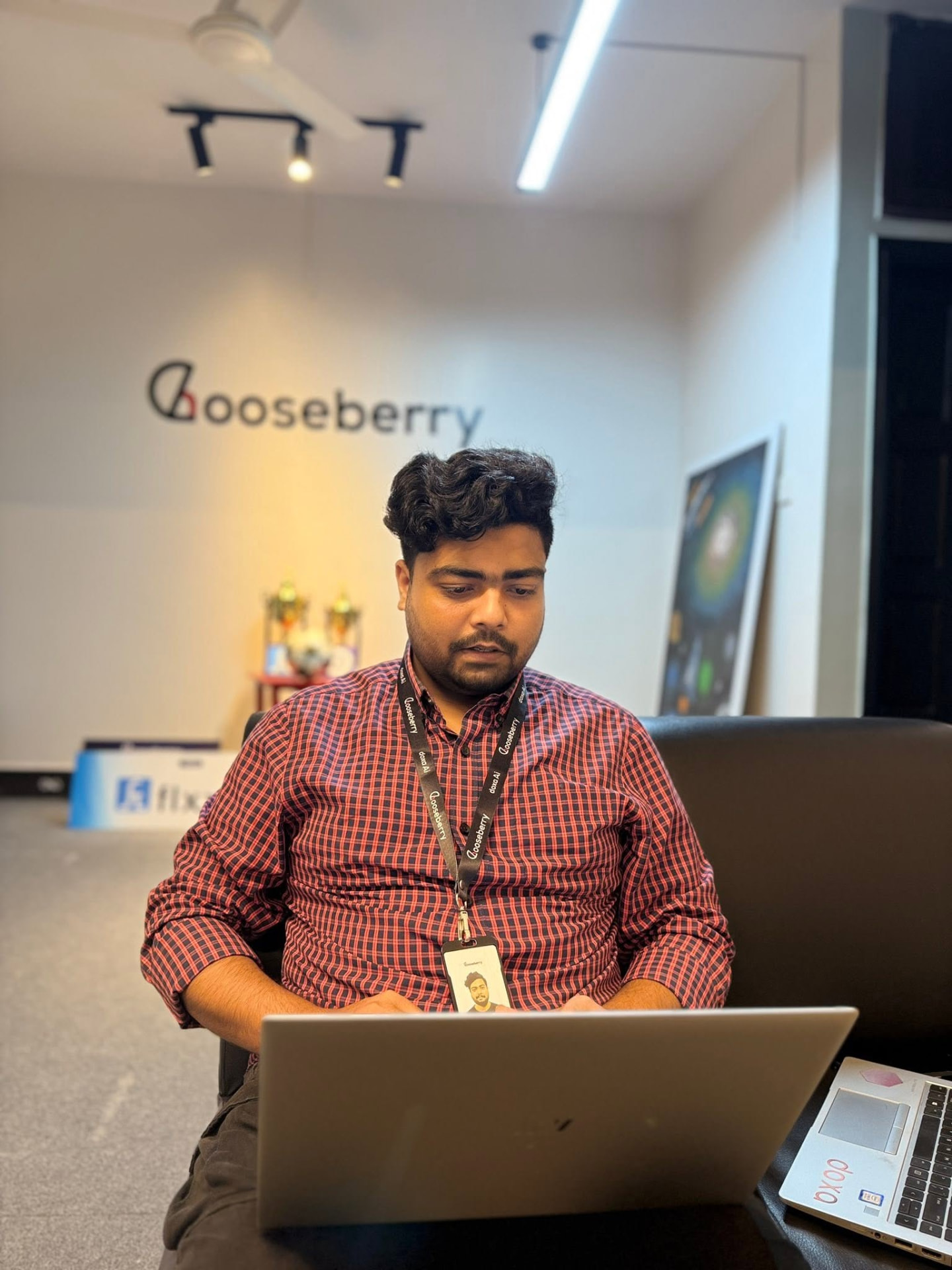 Gooseberry developer working at the office